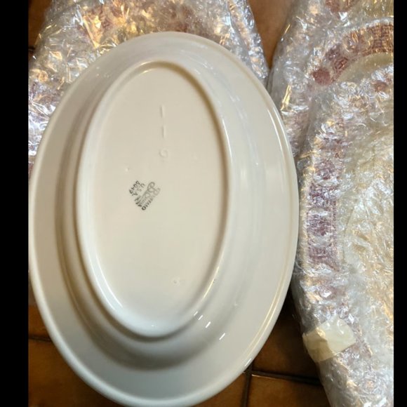 3 vintage buffalo china oval plates - Picture 3 of 5